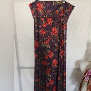 ✔️LuLaRoe Purple Floral Maxi Skirt, 2X, EUC